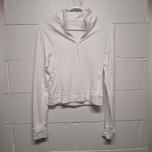 7 Diamonds Women's White Quarter-Zip Athletic Pullover